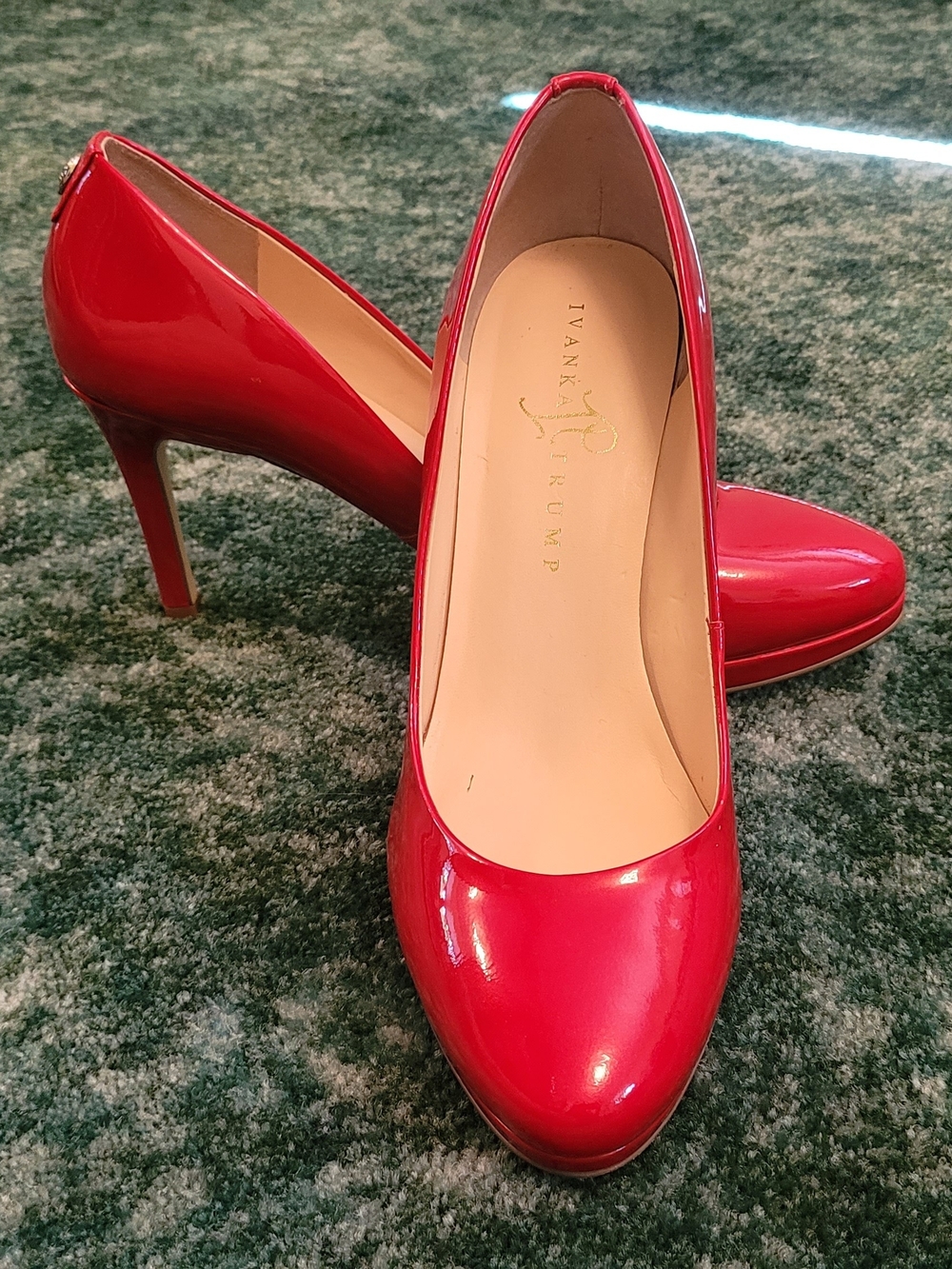 Striking Ivanka Trump Red Patent Stiletto Pumps